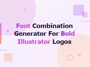 Bold Display Font Combination Generator for Illustrator Logo Designs