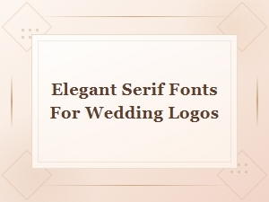 Elegant Serif Font Combinations for Stunning Wedding Logos